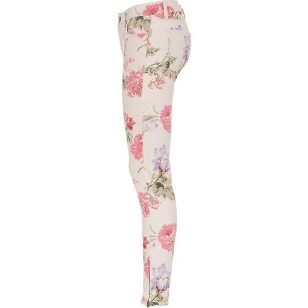 Ralph Lauren Denim & Supply Floral Cream Denim Ankle Zip Jeans Size 32 EUC #0117 - Picture 3 of 9